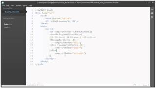 JavaScript Rock Paper Scissors Part 02