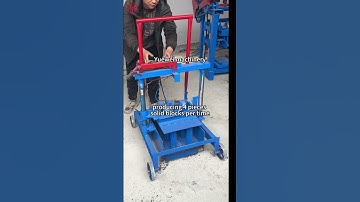 2-45 solid cement block brick making machine produces 4 blocks at a time #machine #cement