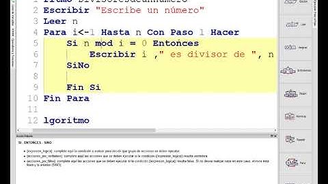 Divisores de un jumero PSEINT TIC 2 Bachillerato IES Monterroso