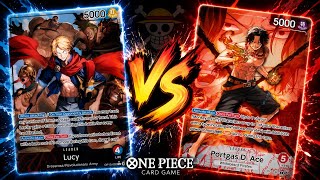 Lucy vs R Ace ONE PIECE TCG op16