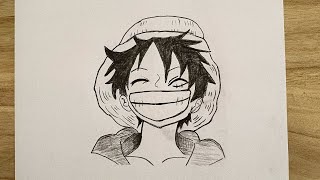 How to draw Monkey D. Luffy ||Easy anime drawing step by step || Easy drawing ideas for beginners/4K