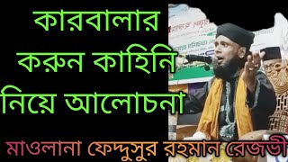 কারবালার করুন কাহিনি নিয়ে আলোচনা। মাওলানা ফেদ্দুসুর রহমান রেজভী। সত্য উন্মোচন ইউটিউব চ্যানেল।