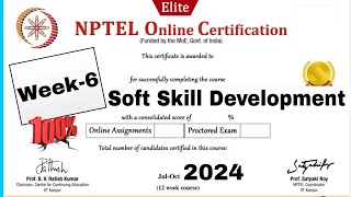Soft skill Development WEEK- 6 Assignment Answers || NPTEL 2024 Wealth