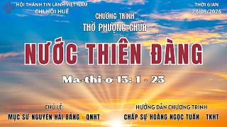 HTTL HUẾ - Chương Trình Thờ Phượng Chúa - 27/09/2026
