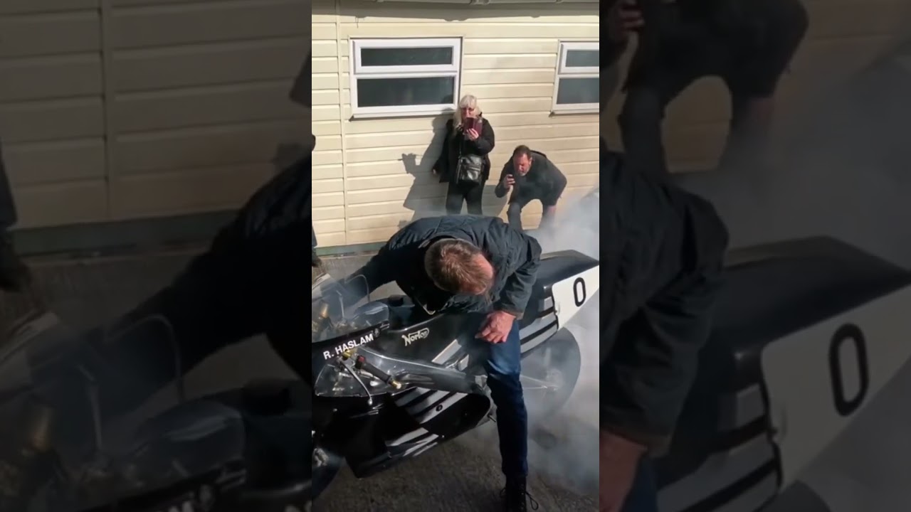 Ron Rocket Haslams Triton Burnout Classic bike show