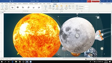 Create the solar system in 3D in Microsoft Word