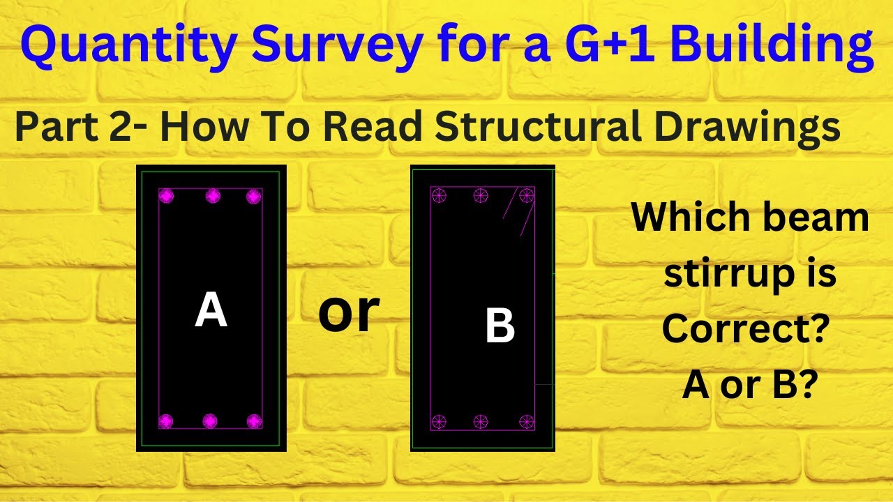 Quantity Survey for a G+1 Building - Part 2- How to read a site plan ...