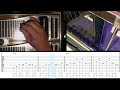 Pedal steel exercise open string scale against 145 progression