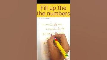 Fill up the numbers|write the correct number|Body parts|#ytshorts #youtubeshorts #shorts