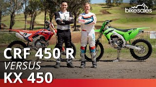 Honda CRF450R v Kawasaki KX450 2023 Comparison