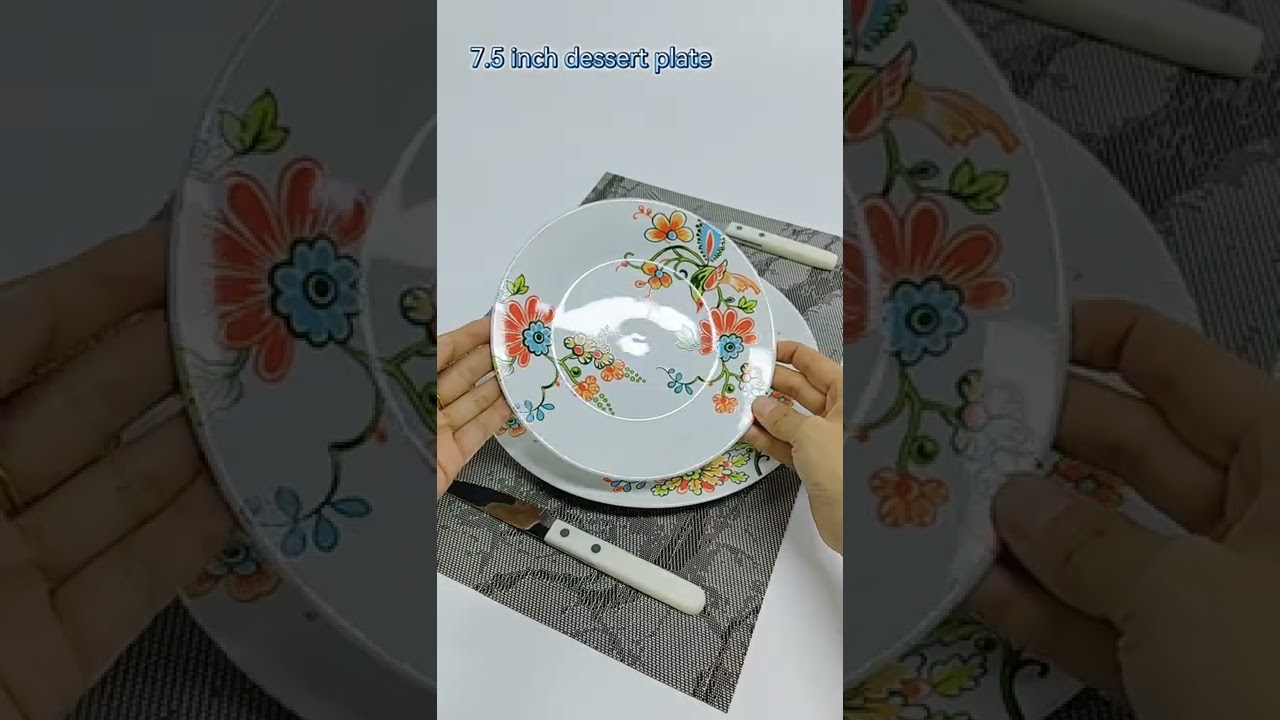 16-piece porcelain dinner set with custom design for 4 persons