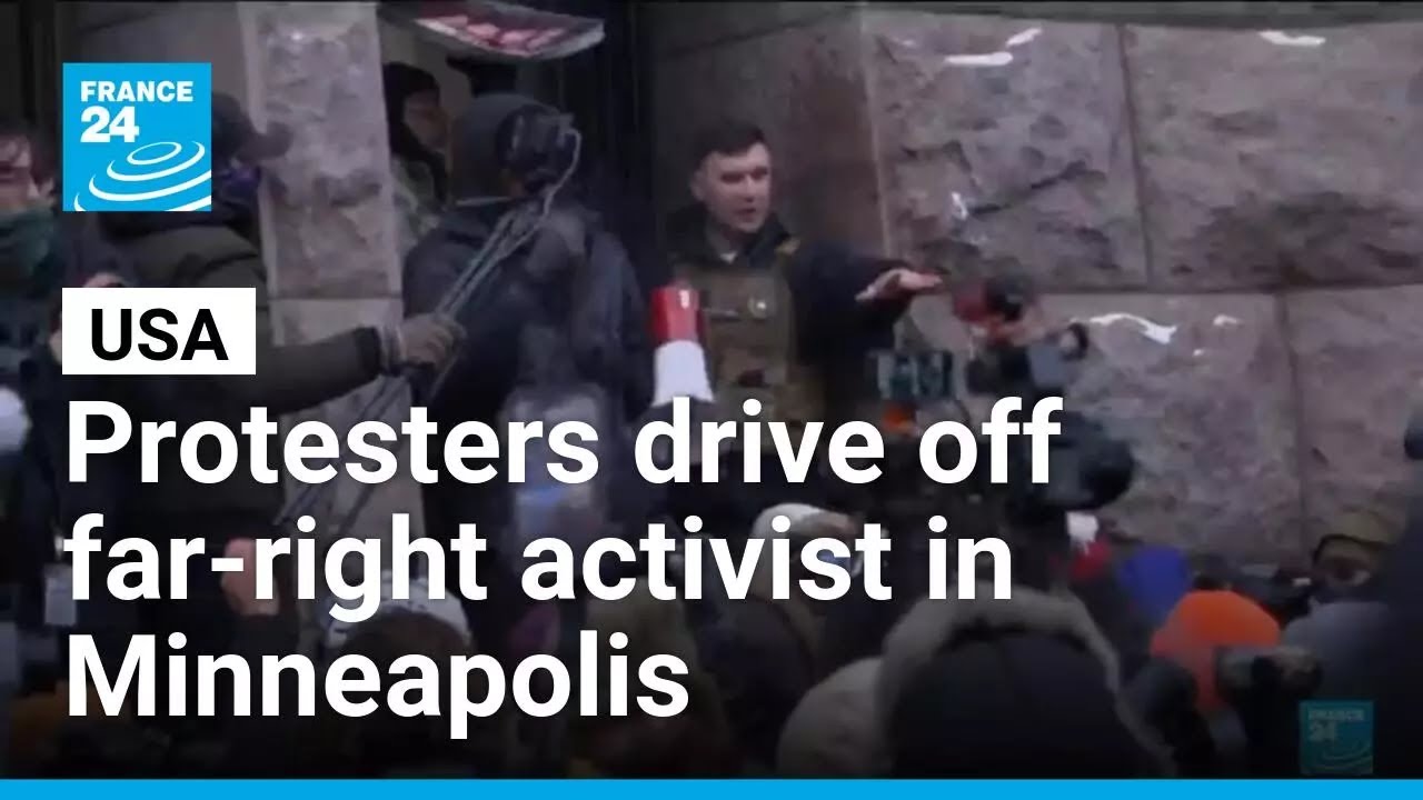 Counterprotesters confront conservative influencer in Minneapolis • FRANCE 24 English
