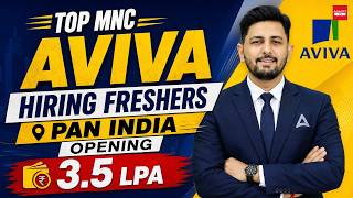 Aviva Life Insurance Company hiring freshers | 3.5 LPA salary package | Must Watch