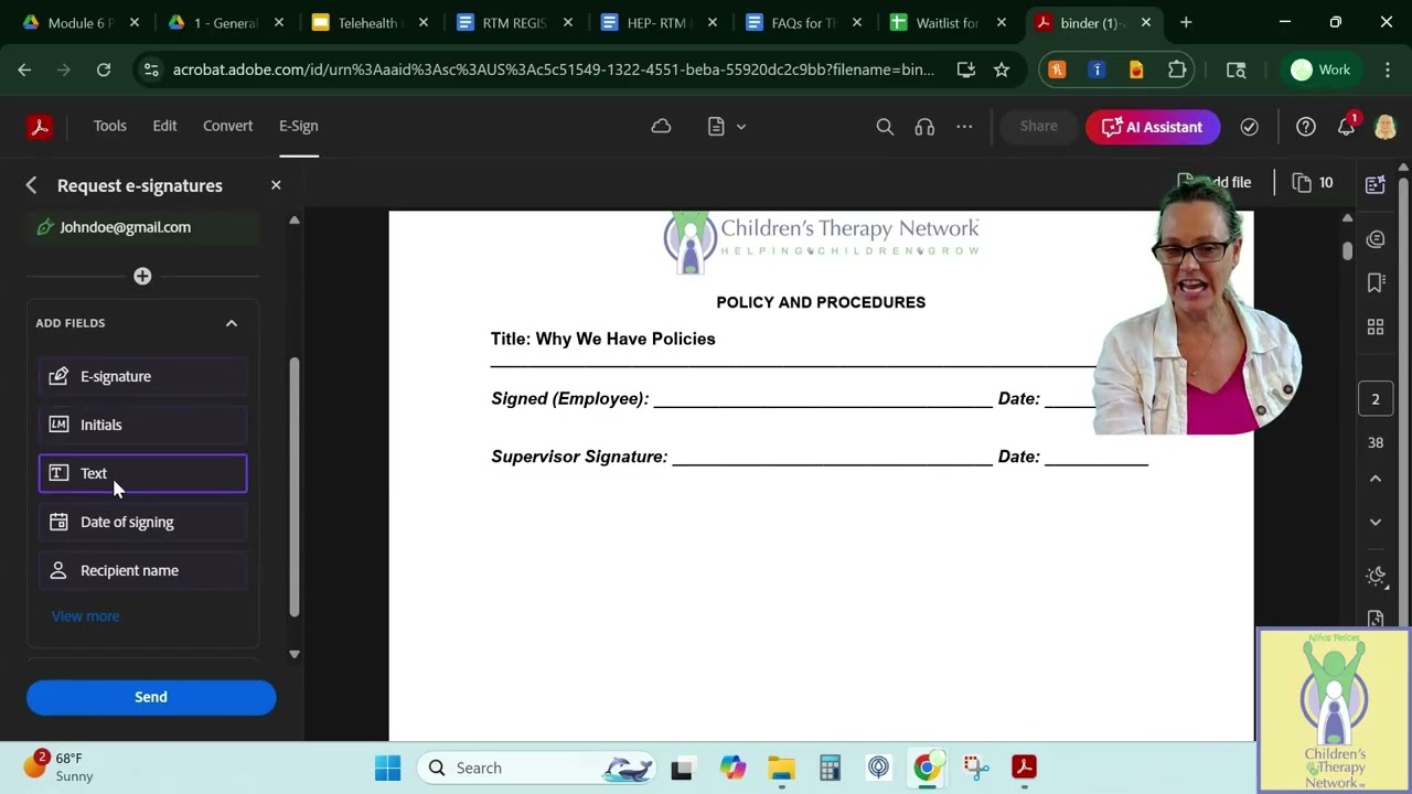 How to Send Multiple Documents for Signature Using Adobe Acrobat Web   Video 2