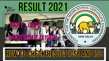 How to check ICSE and ISC 2021 result | DEMO | Explaination