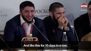 Islam Makhachev Press Conference With Abdulrashid Sadulaev