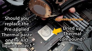 Will replacing Pre-Applied thermal paste on AIO liquid cooler make the CPU  run cooler (YES IT WILL) - YouTube