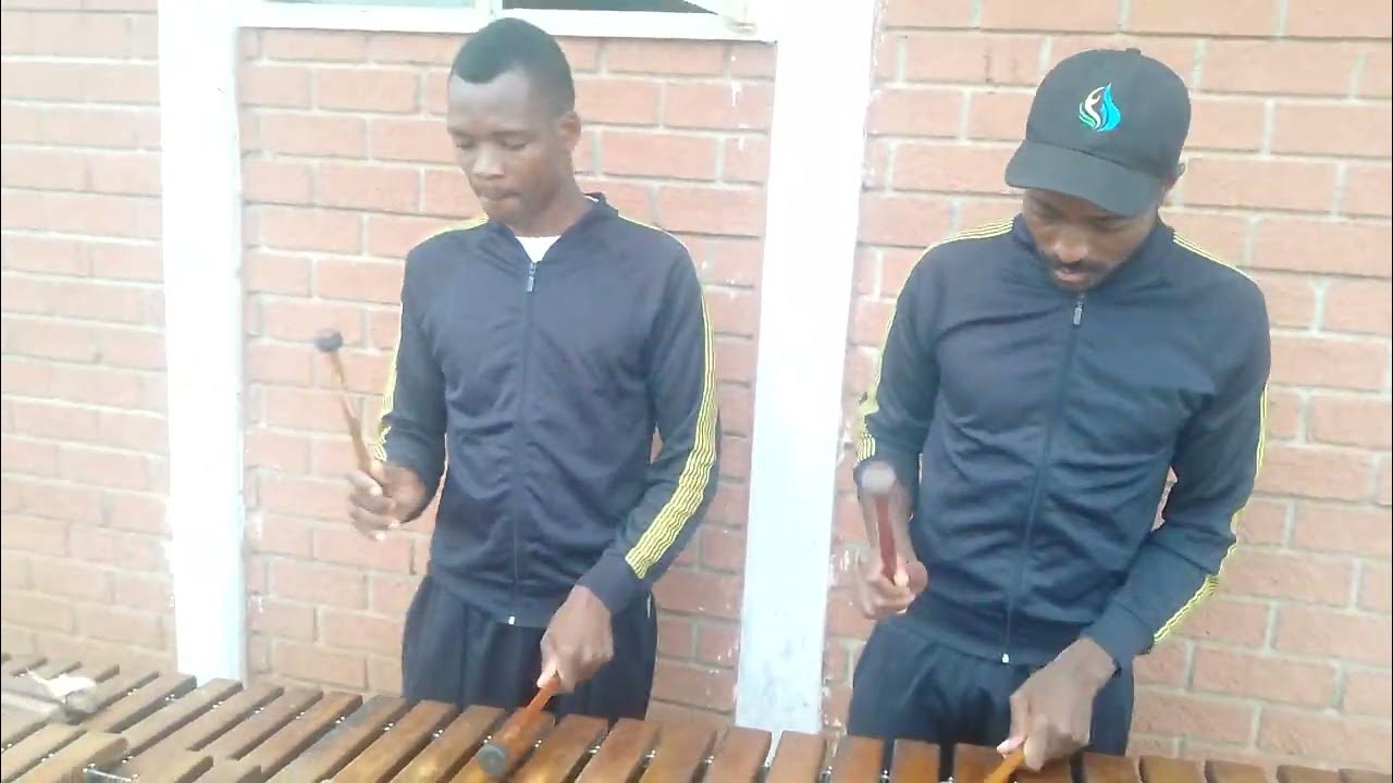 A mock rehearsal on a new song Zimbabwe Republic Police Marimba Band