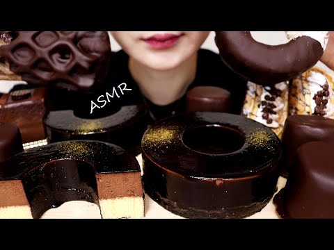 【大食い/咀嚼音】とろなまチョコバウムクーヘン チョコレートパイ マシュマロ ケーキ クリームワッフルを食べる【ASMR / EATING SOUNDS / MUKBANG / NO TALKING】