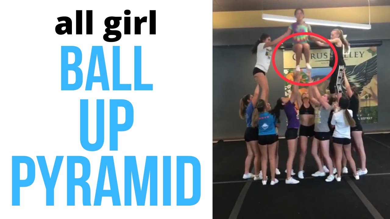 All Girl Cheerleading Pyramid - YouTube