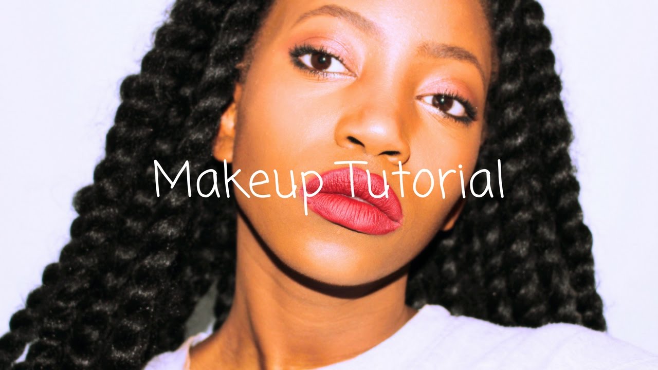 BOLD LIP - FULL FACE MAKEUP TUTORIAL | BLACK WOMEN