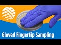 Gloved fingertip sampling using agar plates