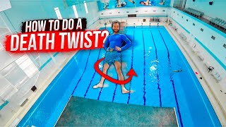 How to do a DEATH TWIST | Diving døds in the swimming pool screenshot 5