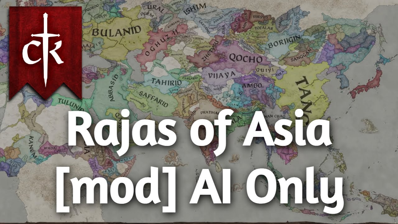 Rajas of Asia [mod] | Crusader Kings 3 AI Only Timelapse - YouTube