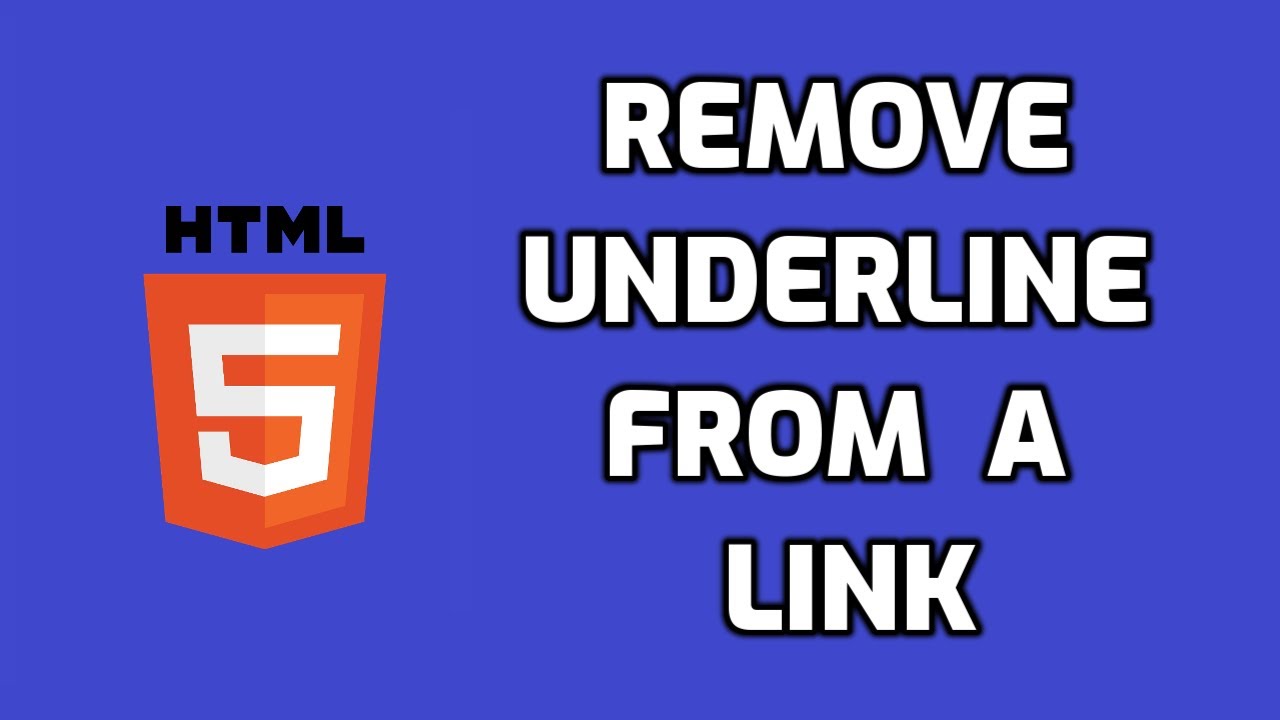 How do I remove a hyperlink line in HTML?