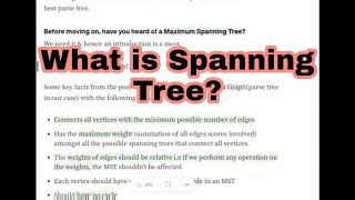 What is a Spanning Tree