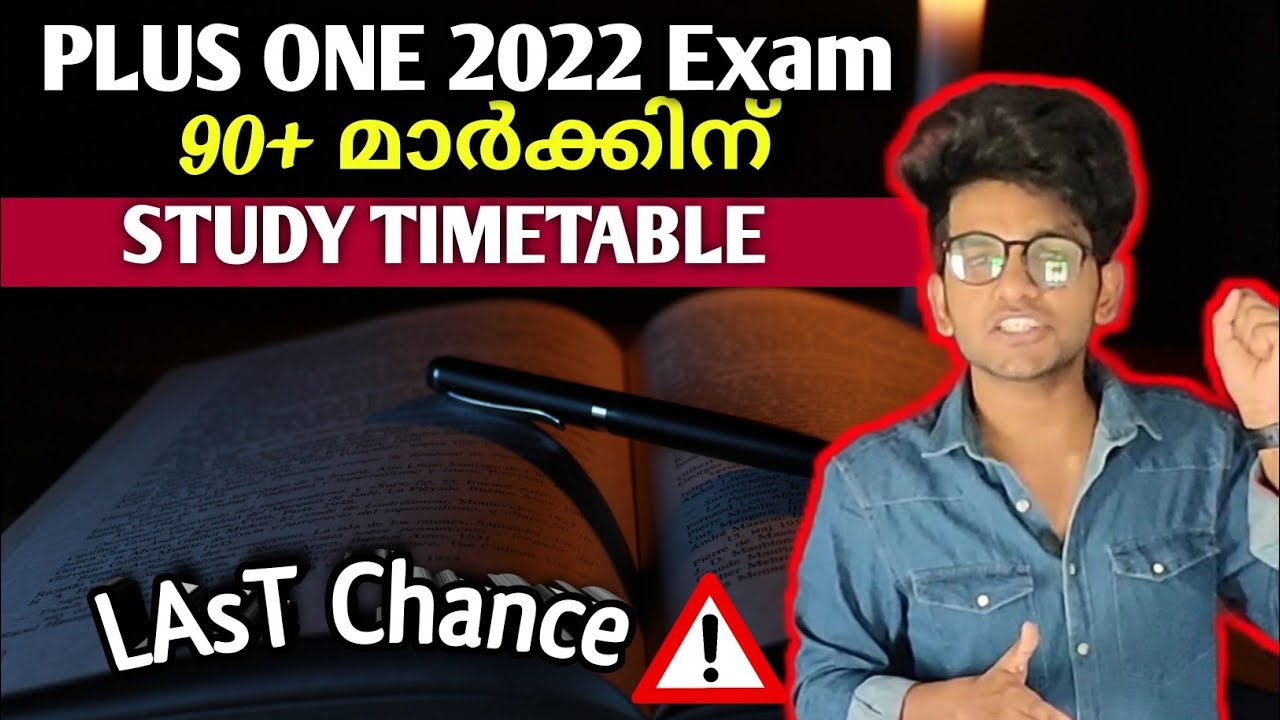 PLUS ONE 2022 Study Timetable Malayalam Plus one full A+ Study