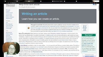 8. Introduction to editing Wikipedia, drafting a new article, AfC, and publishing your article