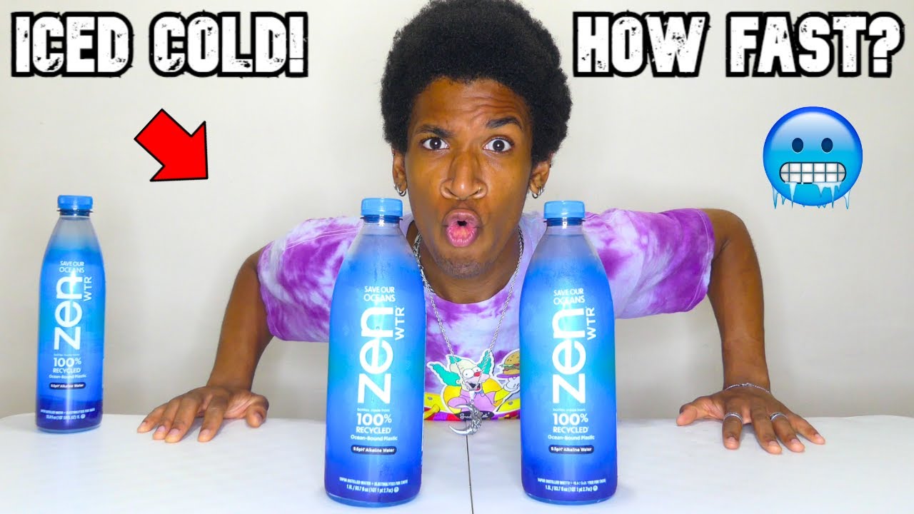 101oz Iced Cold Alkaline Fast Water Chug - ZenWTR - YouTube