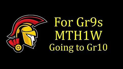 Math Course Selections   For Gr 9 MTH1W going into Gr 10