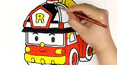 ポリーと一緒に ぬりえあそび ヘリー ロボカーポリー テレビ Youtube