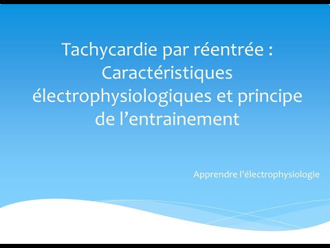 Tachycardie par réentrée, électrophysiologie et entrainement