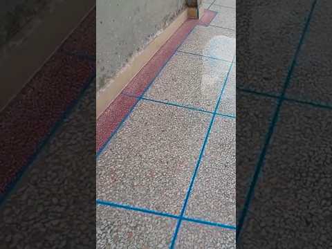 تنظيف لاموزيك تشطيب سطح التيرازو    تيرازو أرضية