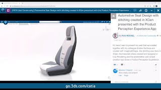 Automotive Seat Design with stitching created in CATIA xGenerative Design | CATIA User Community screenshot 4