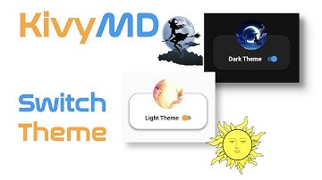 KivyMD. Application Theme Switching Card