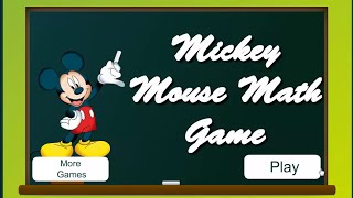 Mickey Mouse Math Game For Kids - Learn Mathematics With Free Math Games