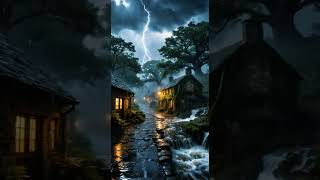 Hidden Forest Village Rain 🌲 #ForestRain #VillageAmbience #NatureRelaxation
