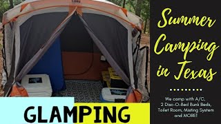 Our Glamping Set Up in Our Core Cabin Tent 11