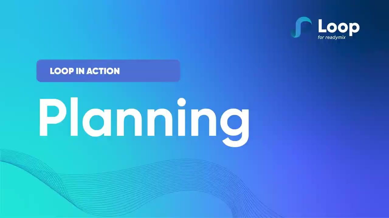 How to schedule concrete deliveries in LOOP