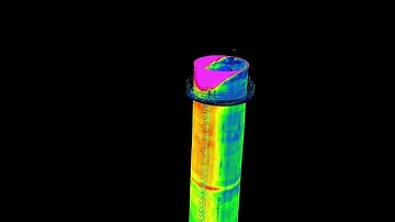3D Chimney Model - Captured by Workswell WIRIS Thermal Camera for Drones