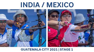 India v Mexico – recurve women's team gold | Guatemala City 2021 Hyundai Archery World Cup S1 screenshot 2