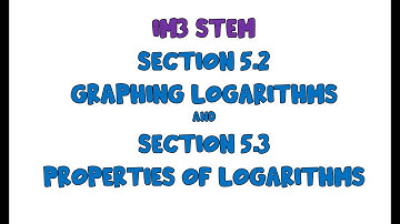 Section 5.2 Graphing Logs and Section 5.3 Properties of Logs