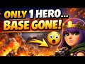 Unbelievable! Base Destroyed Using Just 1 Hero | COC
