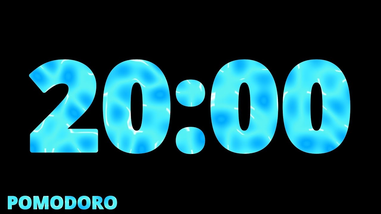 20 Minute Timer - Study - Work - Deep Focus - Countdown Timer - No ...