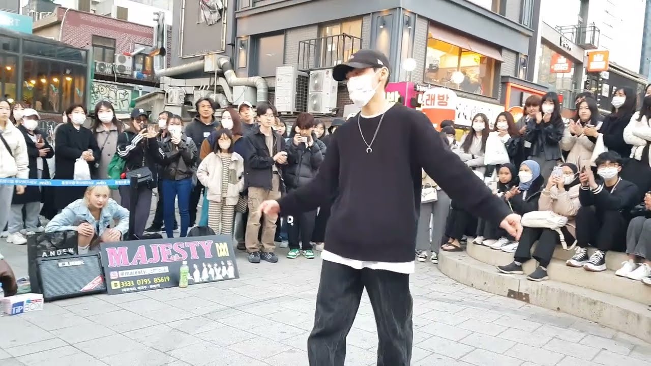20230318 hongdae busking 미녀댄스팀 메이져스티(MAJESTY) 05 - 게스트(GUEST) 굉장한 춤!!~