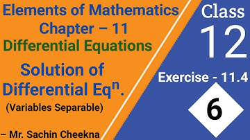 Class 12 elements of mathematics ex 11.4 question 9 | Particular solution of differential equations